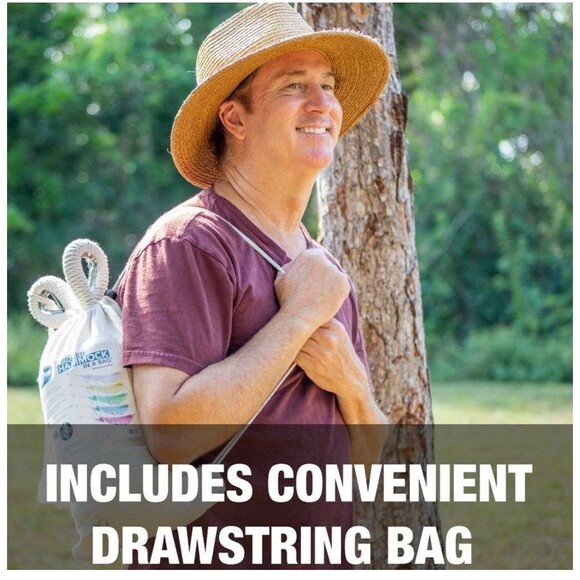 Bliss Hammocks Fringed Hammock in a Bag Cream NEW - Picture 7 of 9